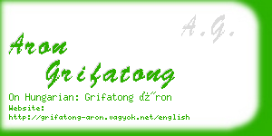 aron grifatong business card